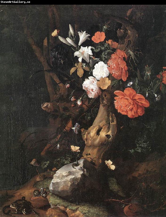 RUYSCH, Rachel Flowers on a Tree Trunk af